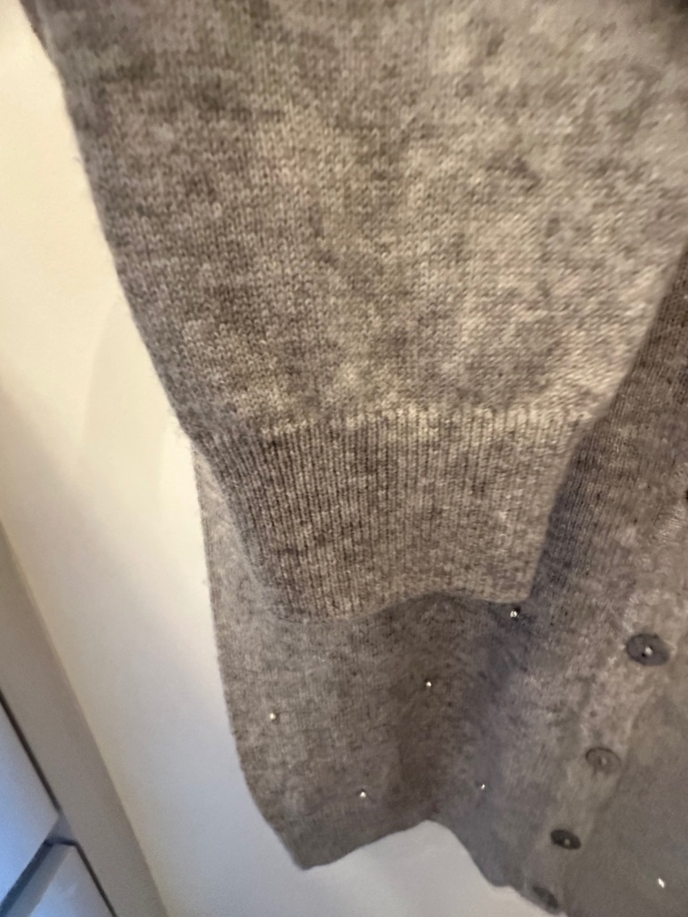 Premium 100% Pure Cashmere Studded Cardigan, Like New, size S - Picture 3 of 11